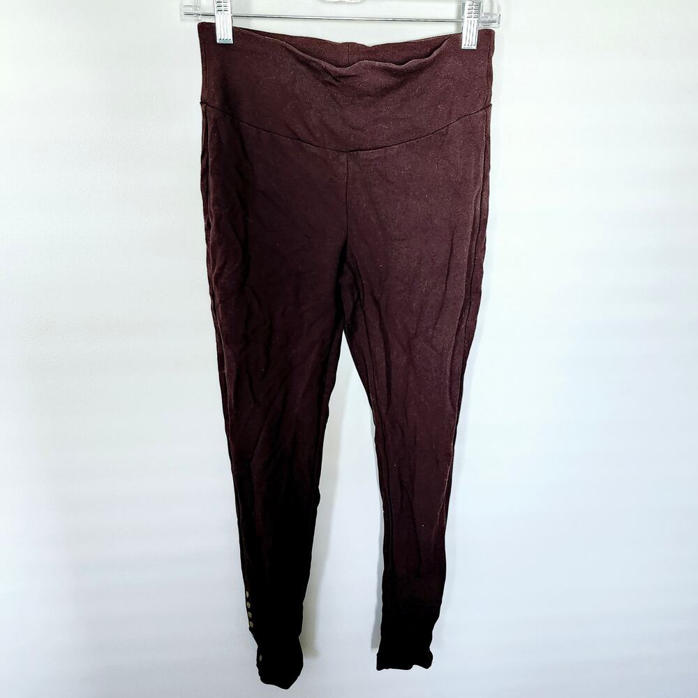 Brown Leggings Gold Accent Detail